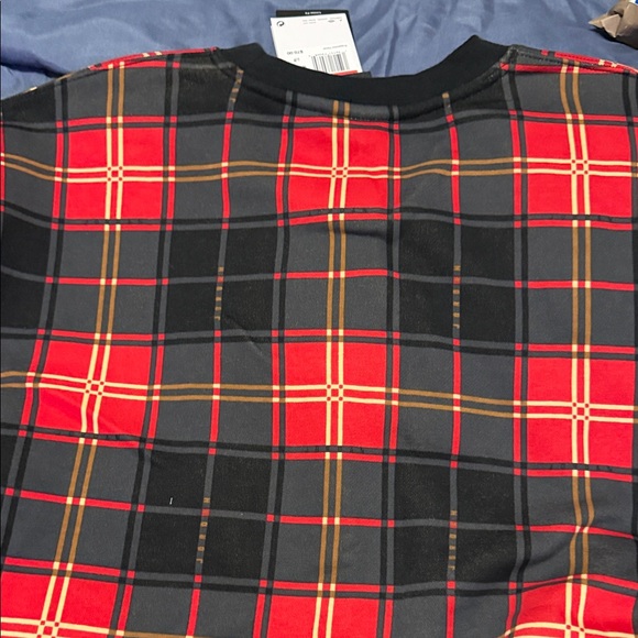 Jordan Red Black Plaid Crewneck Sweater - Picture 6 of 6